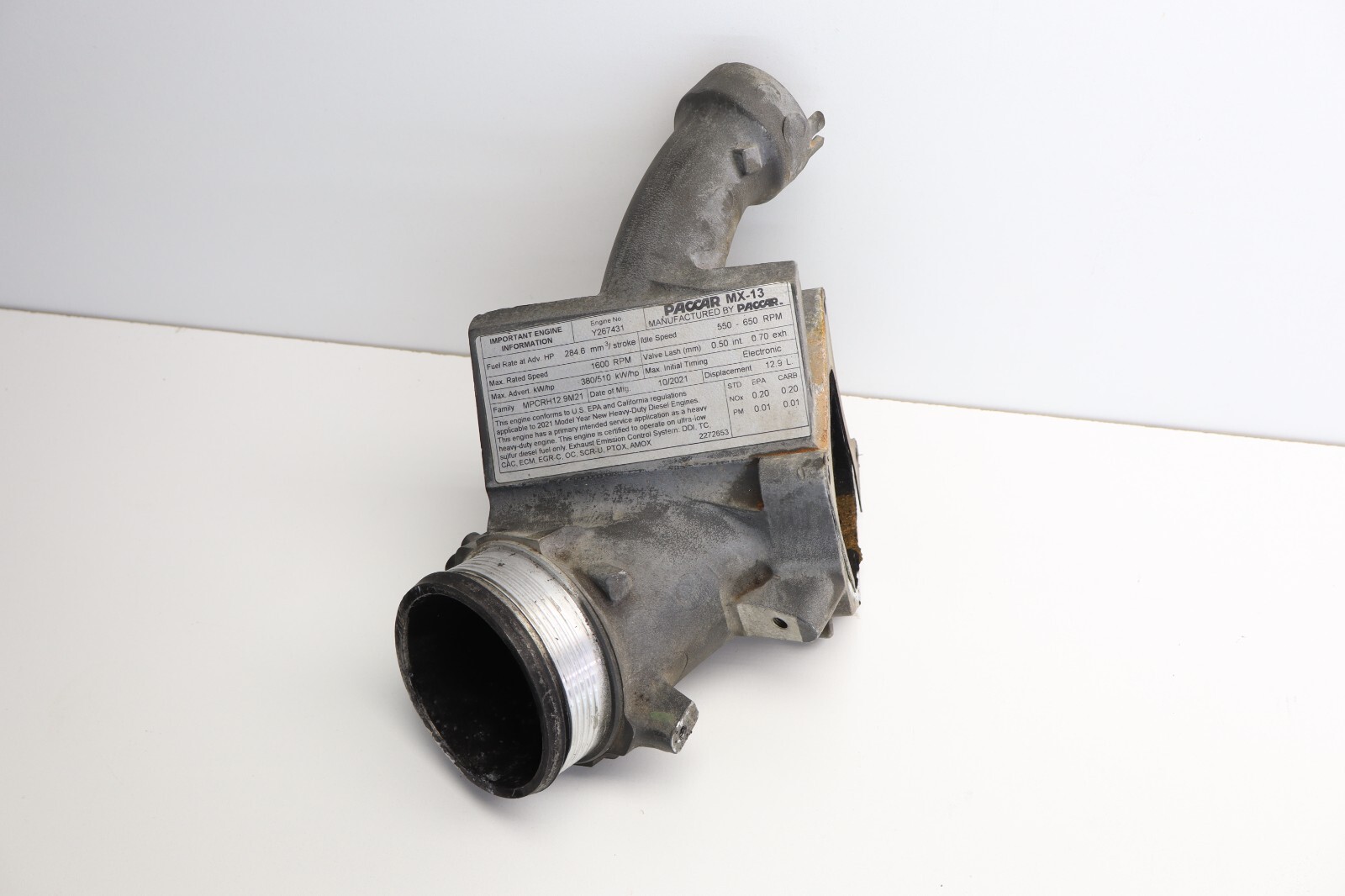 2022 PETERBILT 579 PACCAR MX 13 EPA 21 ENGINE AIR INLET PIPE MANIFOLD 2236554