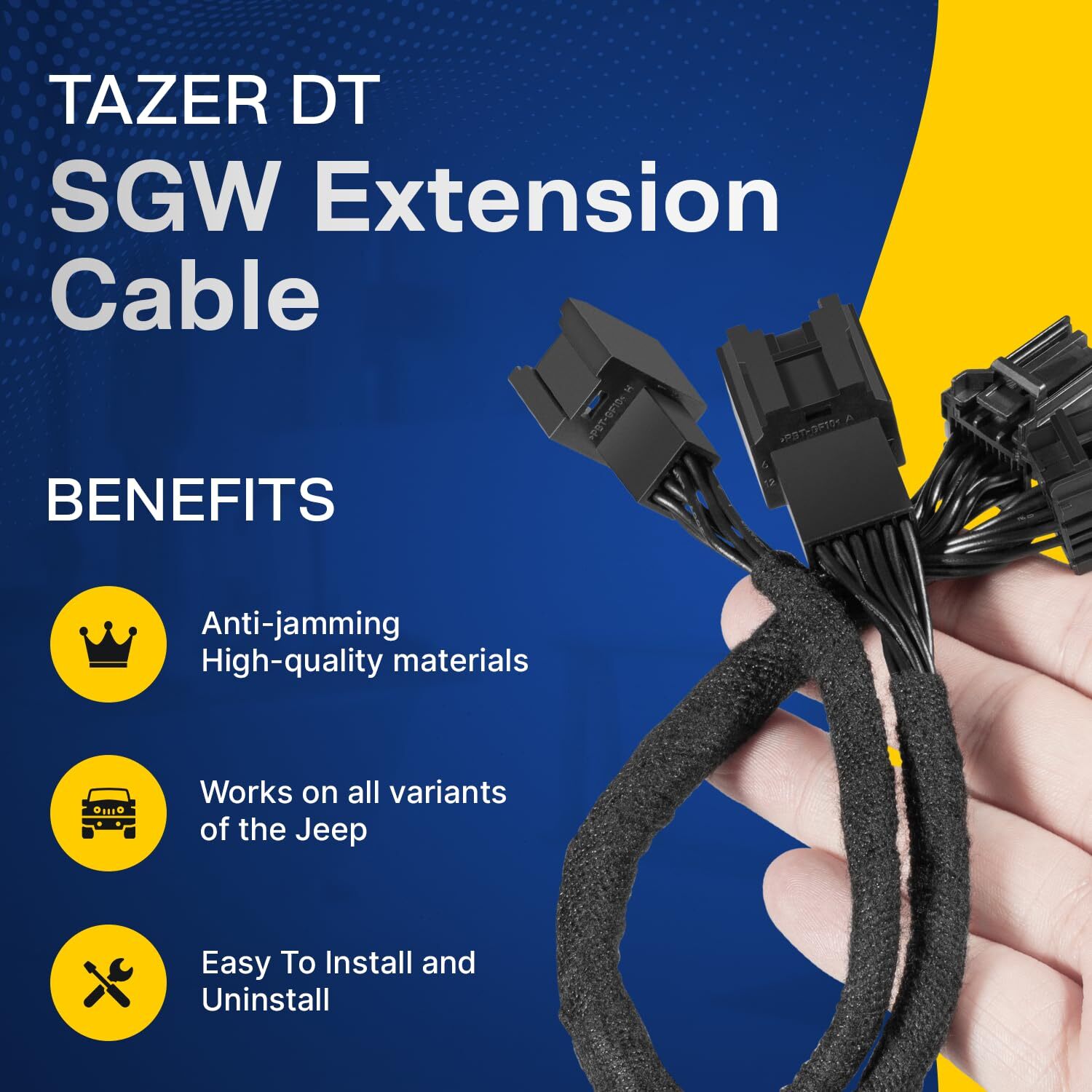 SGW Extension Cable For Jeep Gladiator 2020+,Wrangler JL 2018+,for Tazer DT, JL