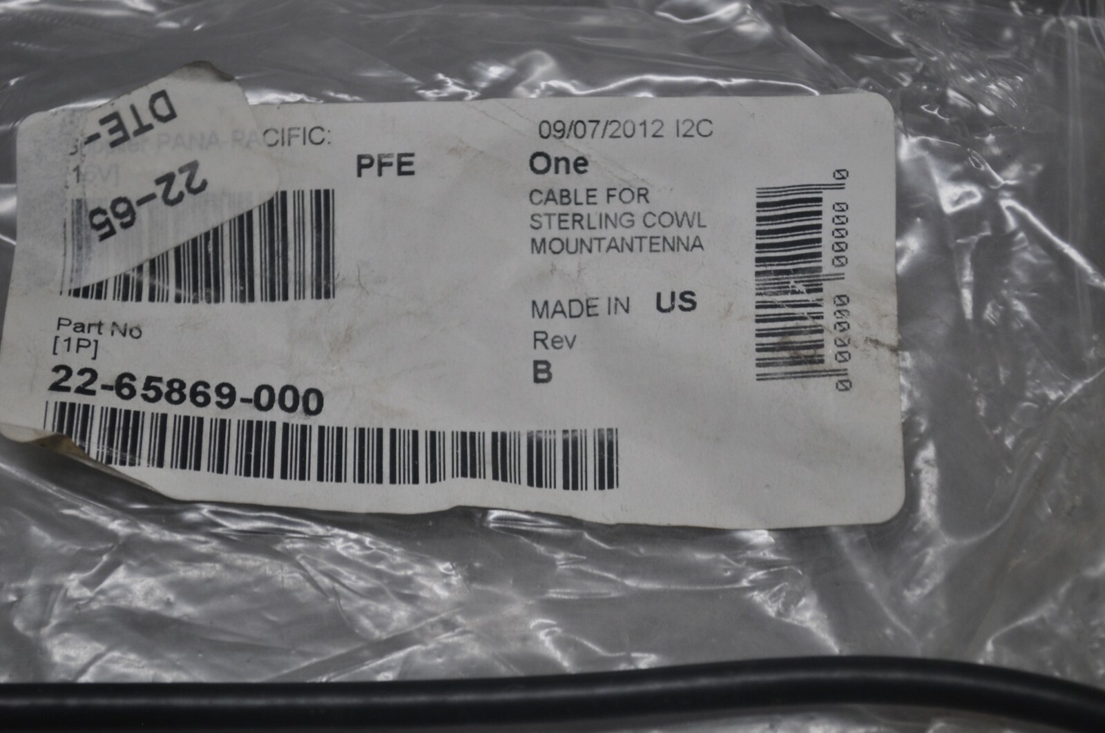 GENUINE OEM STERLING ANTENNA -AM/FM CABLE PAT # 22-65869-000 NOS FREE SHIPPING