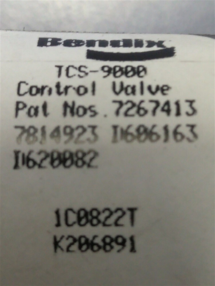 Volvo TRUCK Trailer Hand Brake Bendix Control Valve Part# Bendix TCS-9000
