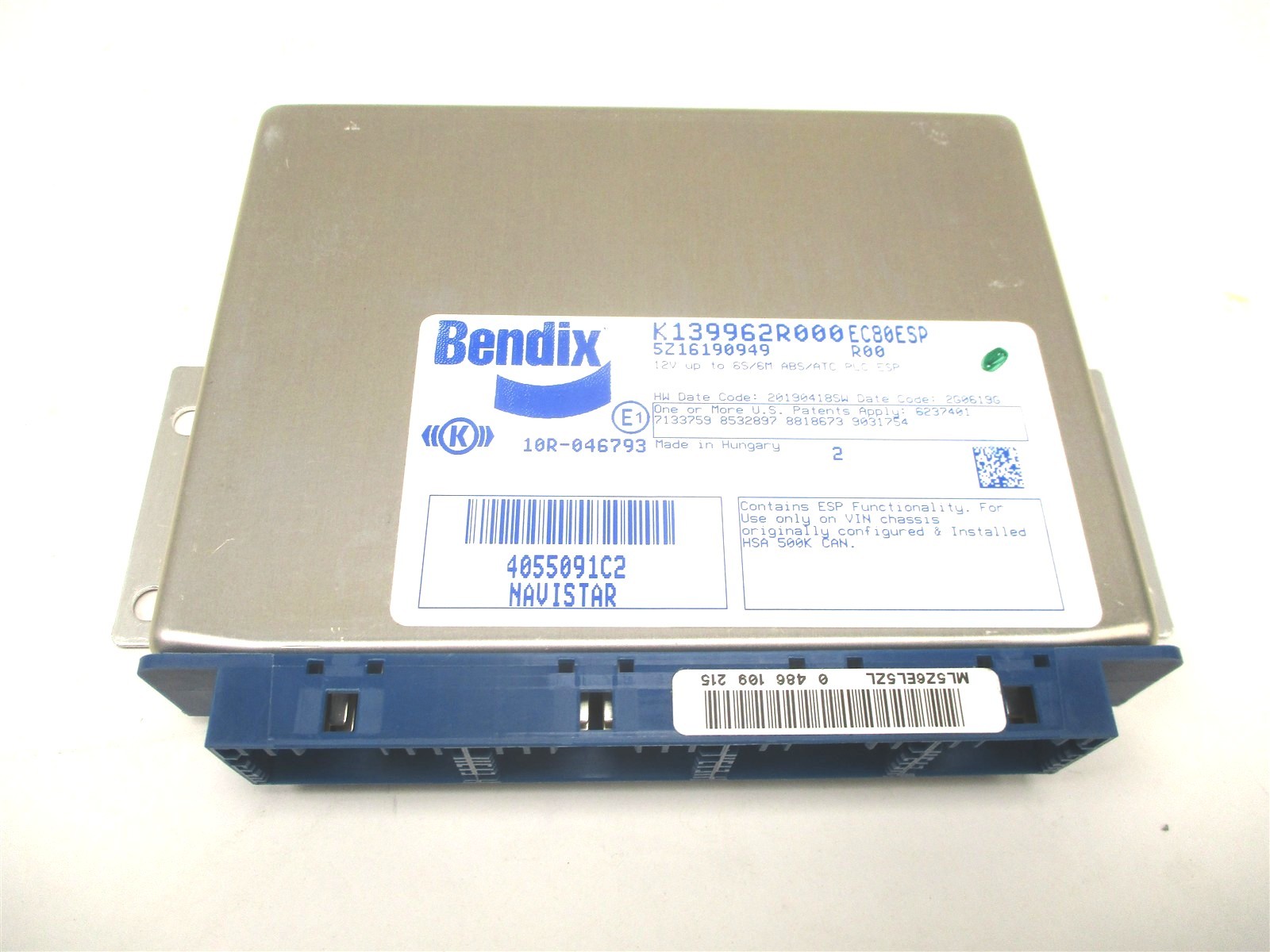 4055091C2 NEW INTERNATIONAL BENDIX EC80 ADVANCED ABS ECU K139962R000