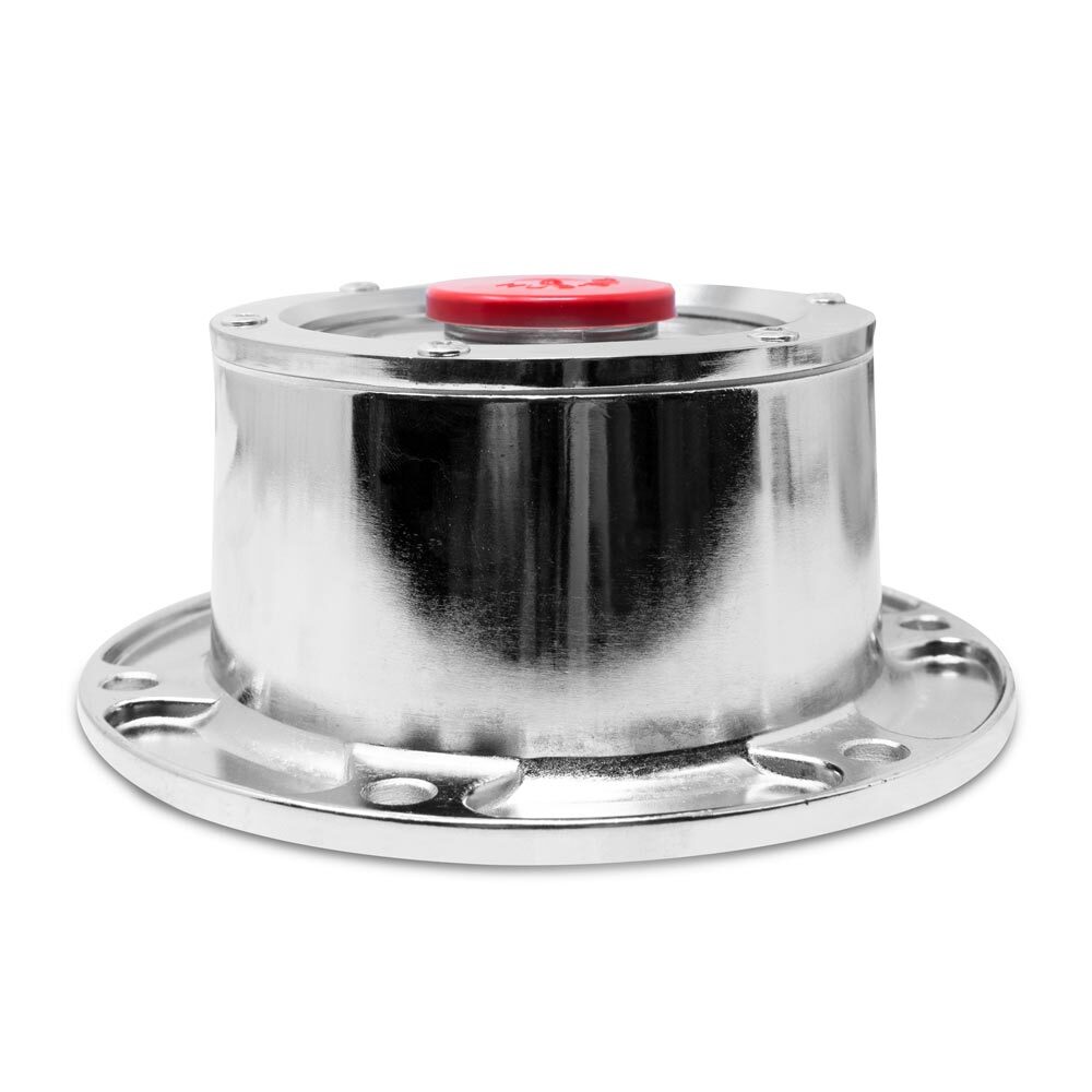 (Pair) Chromed Six Hole Hub Caps with Gasket Replaces Stemco 300-4009 & 340-4009