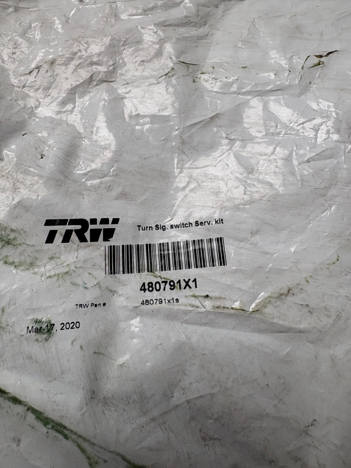 Kenworth Peterbilt Turn Signal Wiper Switch TRW 480791 New Open Box