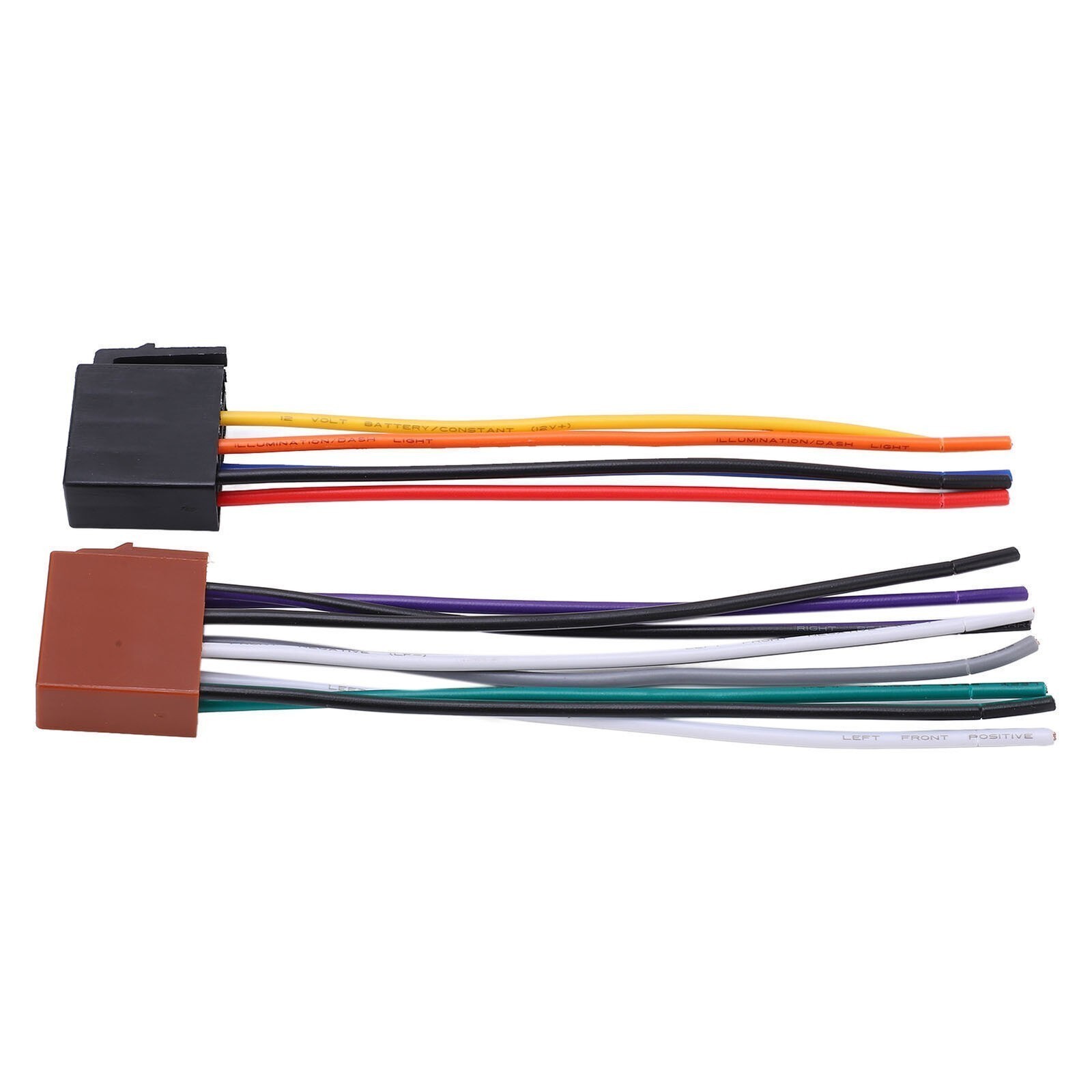 2Pcs/Set ISO Harness Adaptor ABS Metal Car Stereo Adaptor Connector Replacement