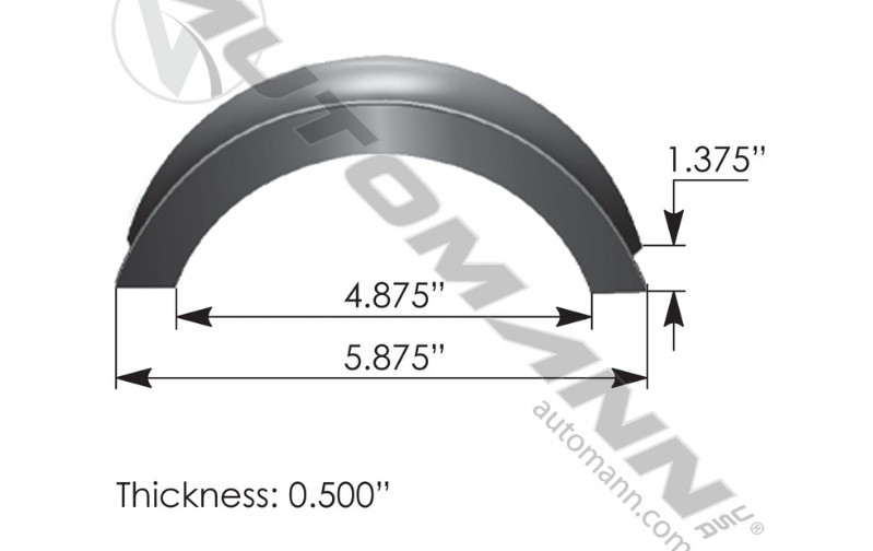 Automann M14716 Axle U Bolt Spacer Hendrickson B20701/S20701