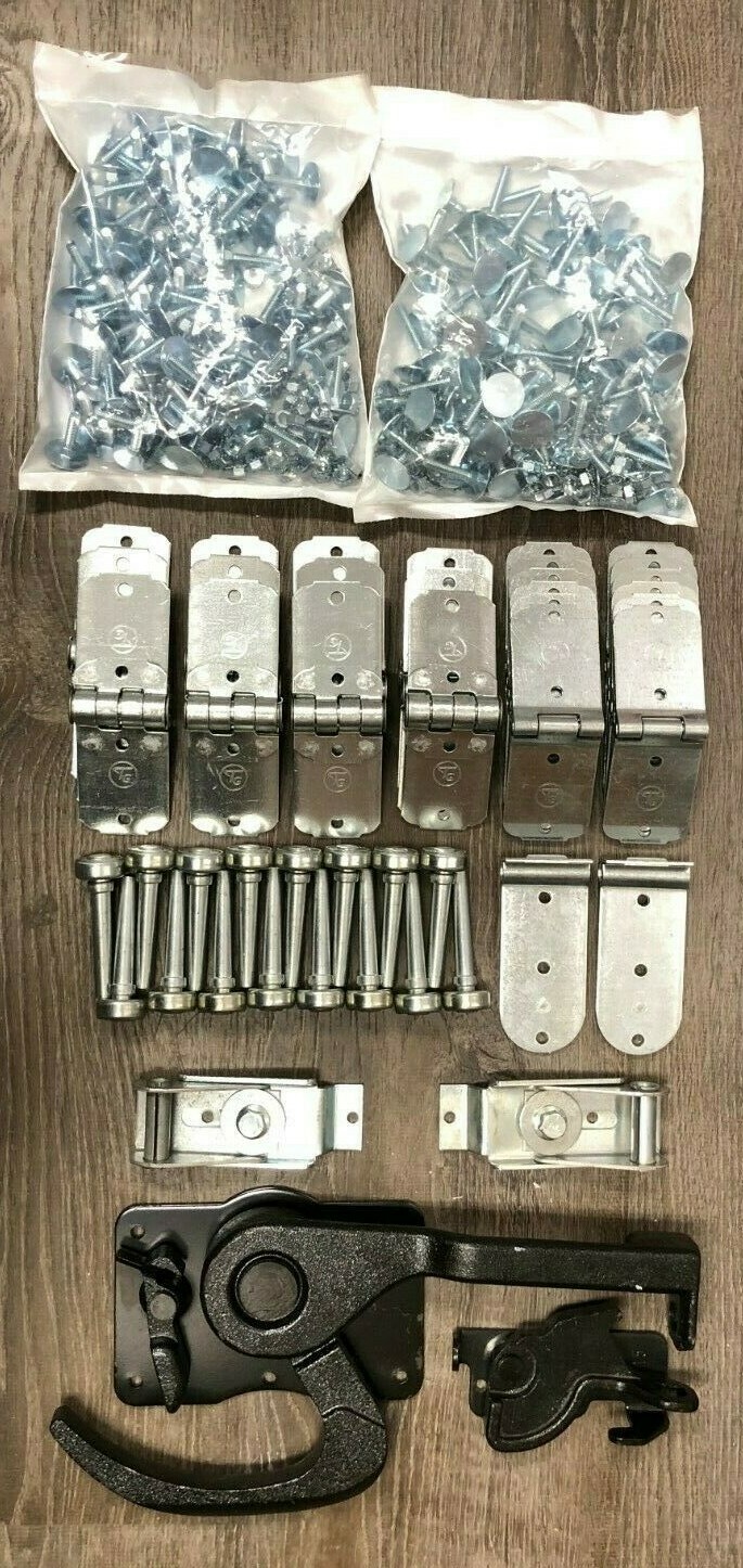 46 Piece Todco Door Repair Kit w/ 1″ Hinges, Rollers & Lock & Keeper