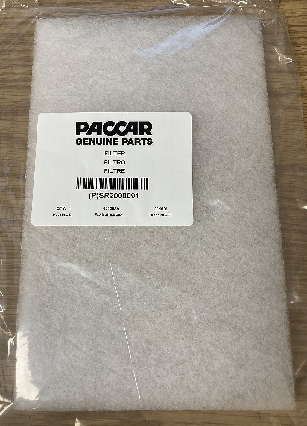~NEW GENUINE PACCAR OEM KENWORTH / PETERBILT RECIRCULATING CABIN AIR FILTER