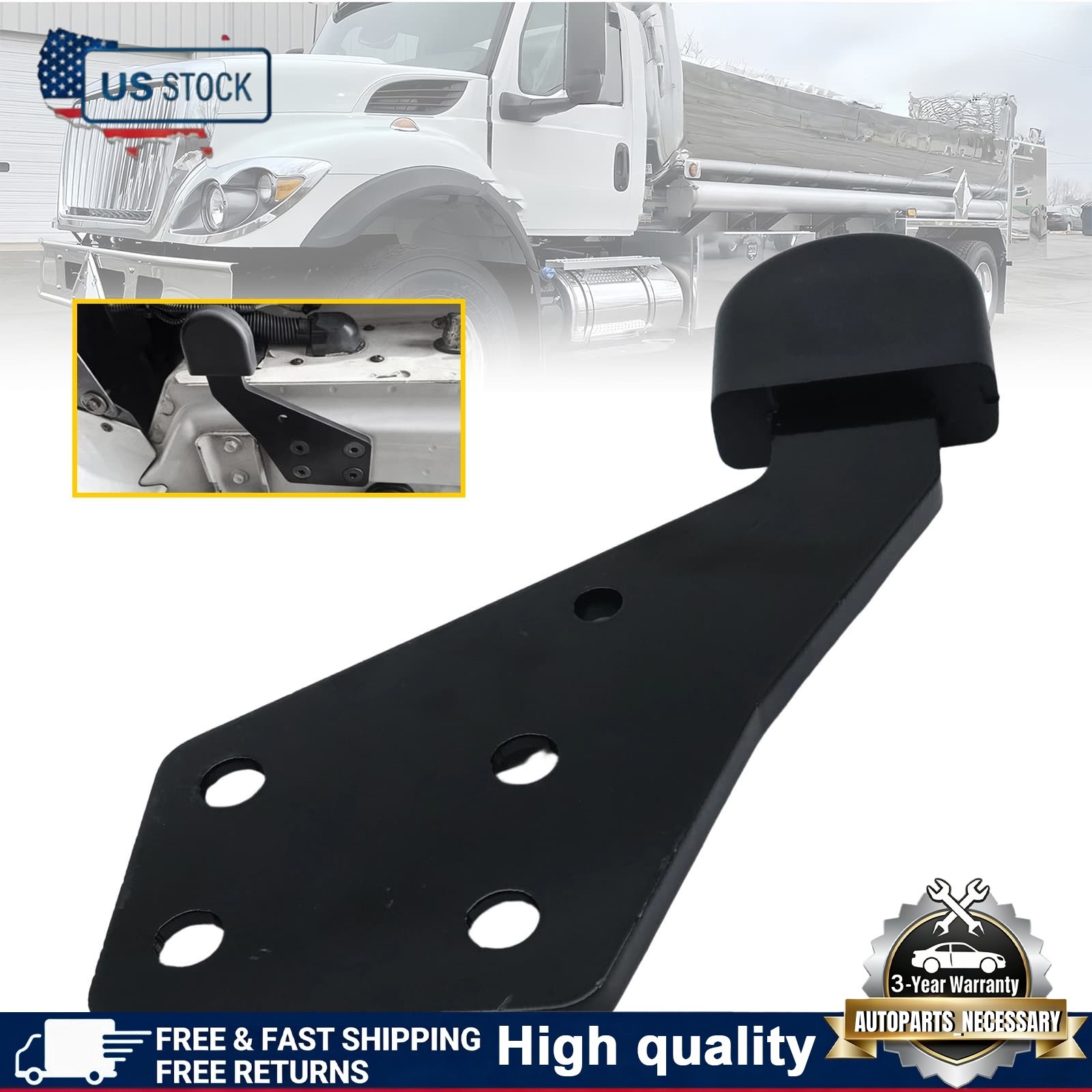 Hood Guide Poly Left Driver Side HLK2733L Fits Select International Trucks USA
