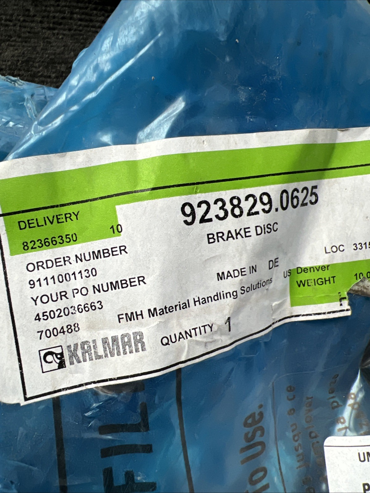 Kalmar OEM Replacement Part – Part #923829.0625