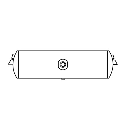 Tramec Sloan TSJ8016 Black Coated Steel Air Brake Air Tank 8″ Tank Diameter, 142