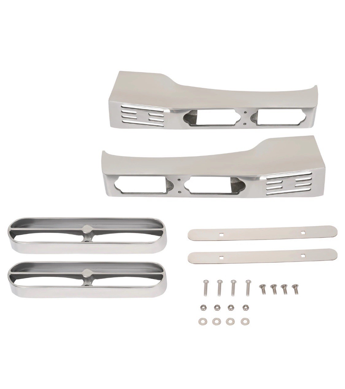 ☑️ Peterbilt 389 388 Front Fender Light Mounting Brackets 304 Stainless Pair