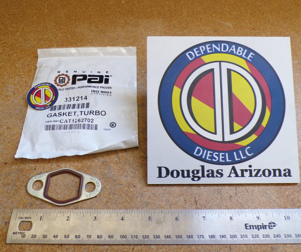 Turbo Oil Drain Gasket for Caterpillar C15 & C18. 331214 Ref.# 126-2702, 1262702