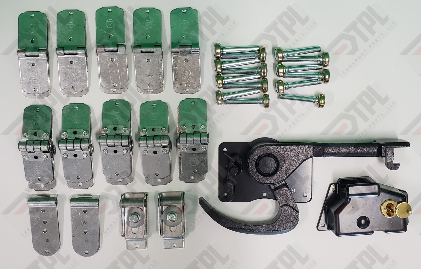 40 PIECE TODCO Roll Up Door Repair Kit 1″ Rollers “J” Hook Lock+Lock Box tpk1001