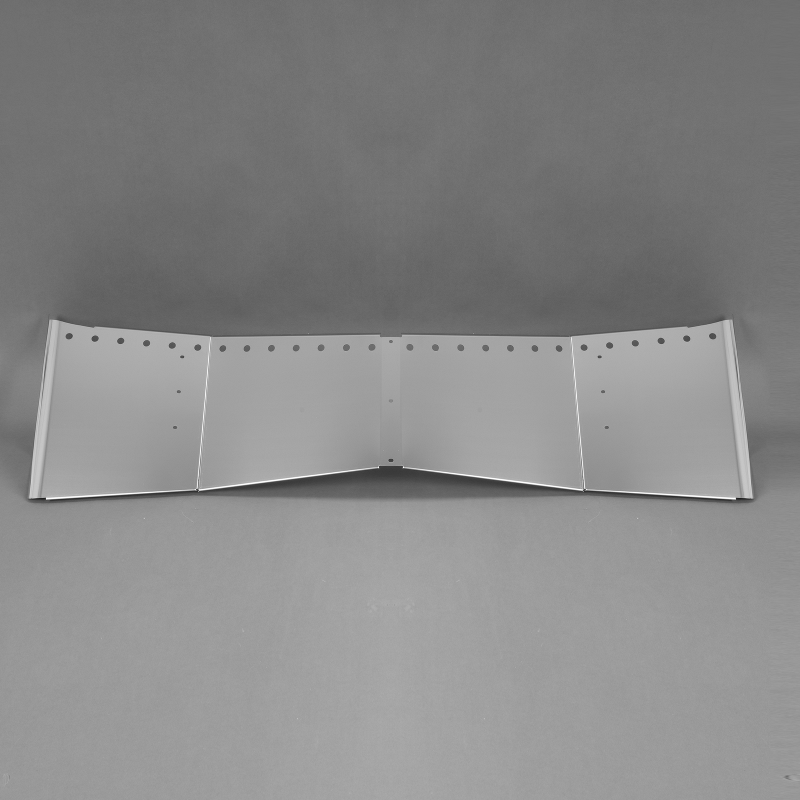 Stainless Steel Bulleye Hole Roof Sun Visor 14″ For Kenworth W990 T680 T880