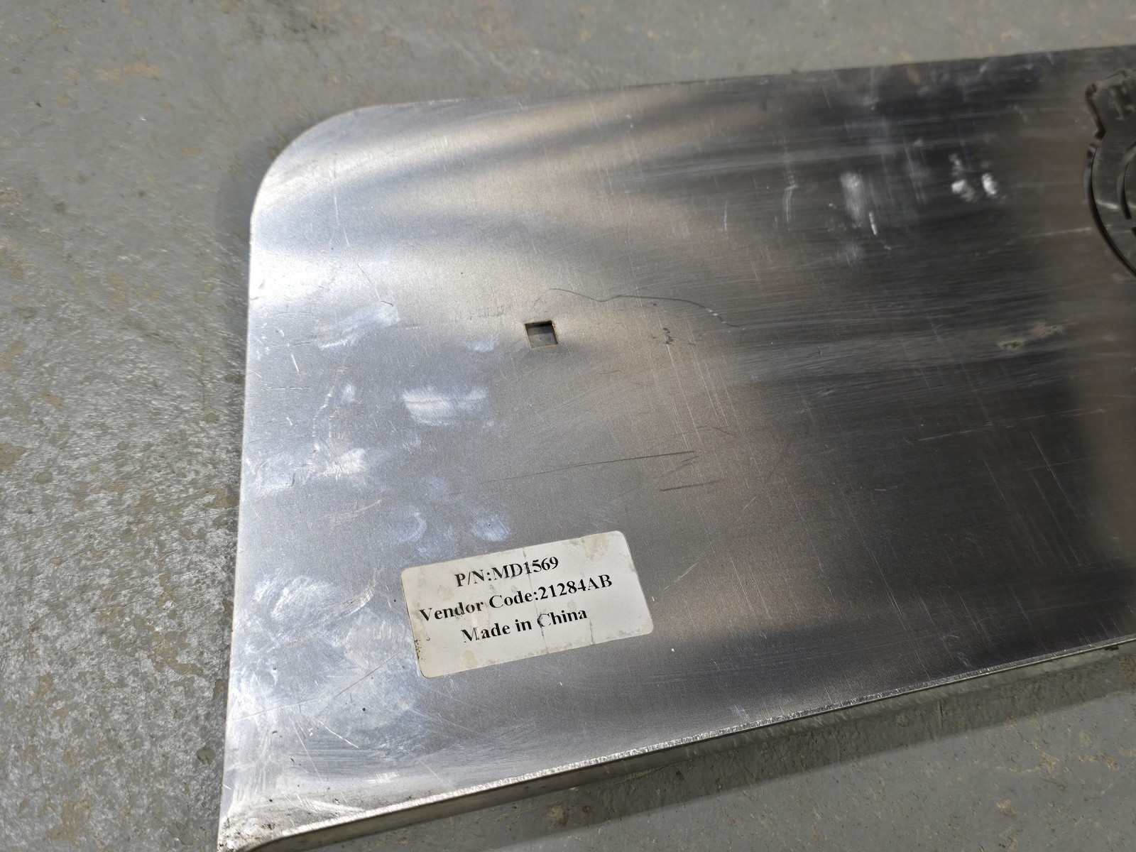 Kenworth MD1569 W900 W900L Stainless Steel Fender Guard Below Headlight KW Logo