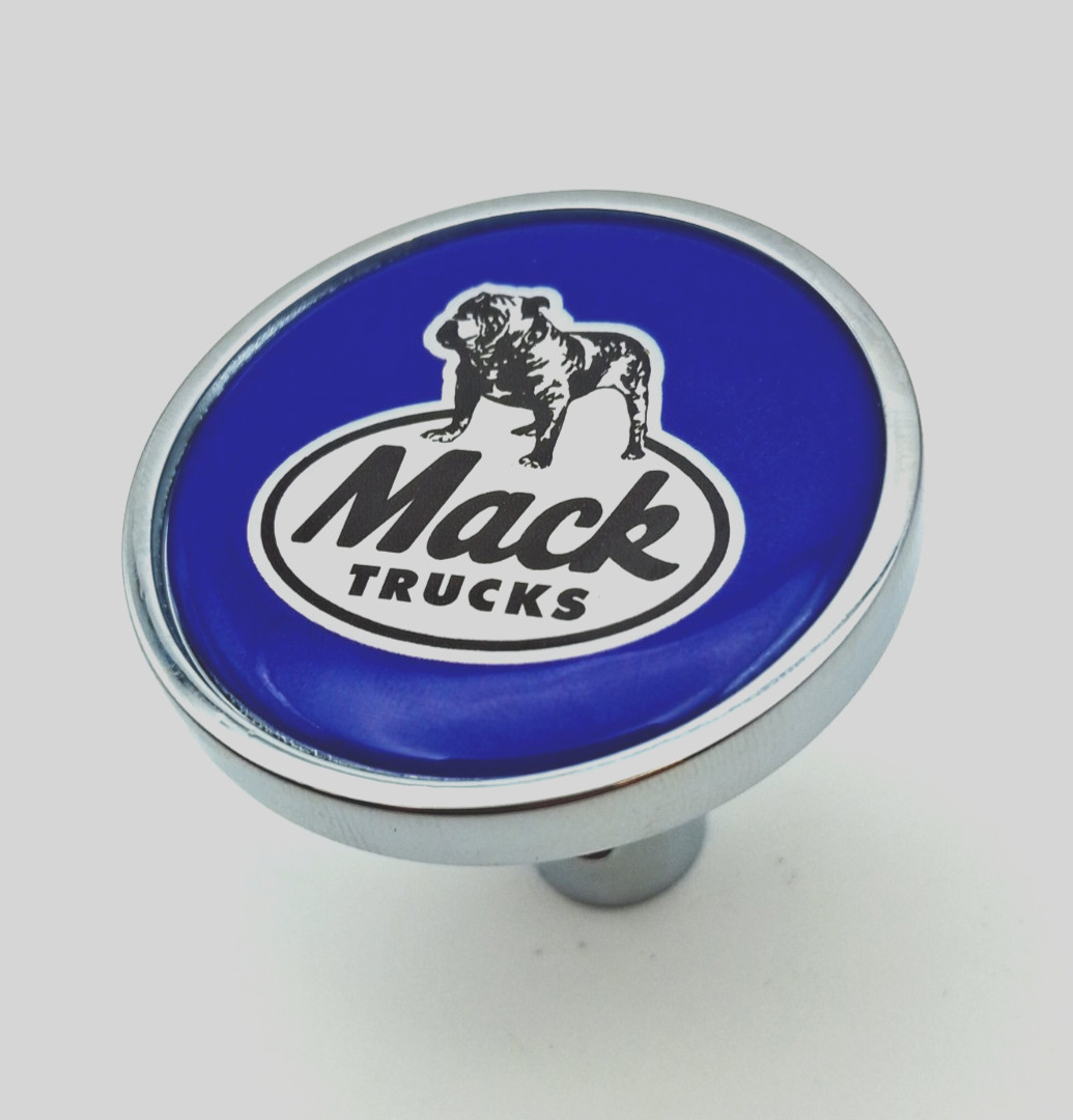 Mack Truck Blue Air Valve Knob Chrome Tractor Trailer PIN STYLE