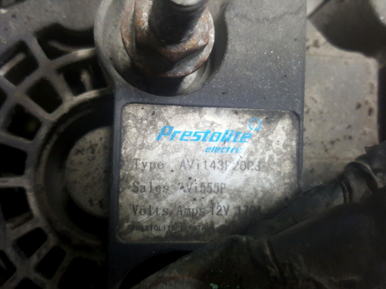 PRESTOLITE 12V ALTERNATOR AV1143P2003