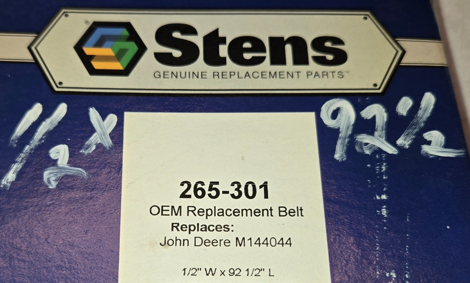 Stens 265-301 OEM Replacement Belt for M144044 USA Made