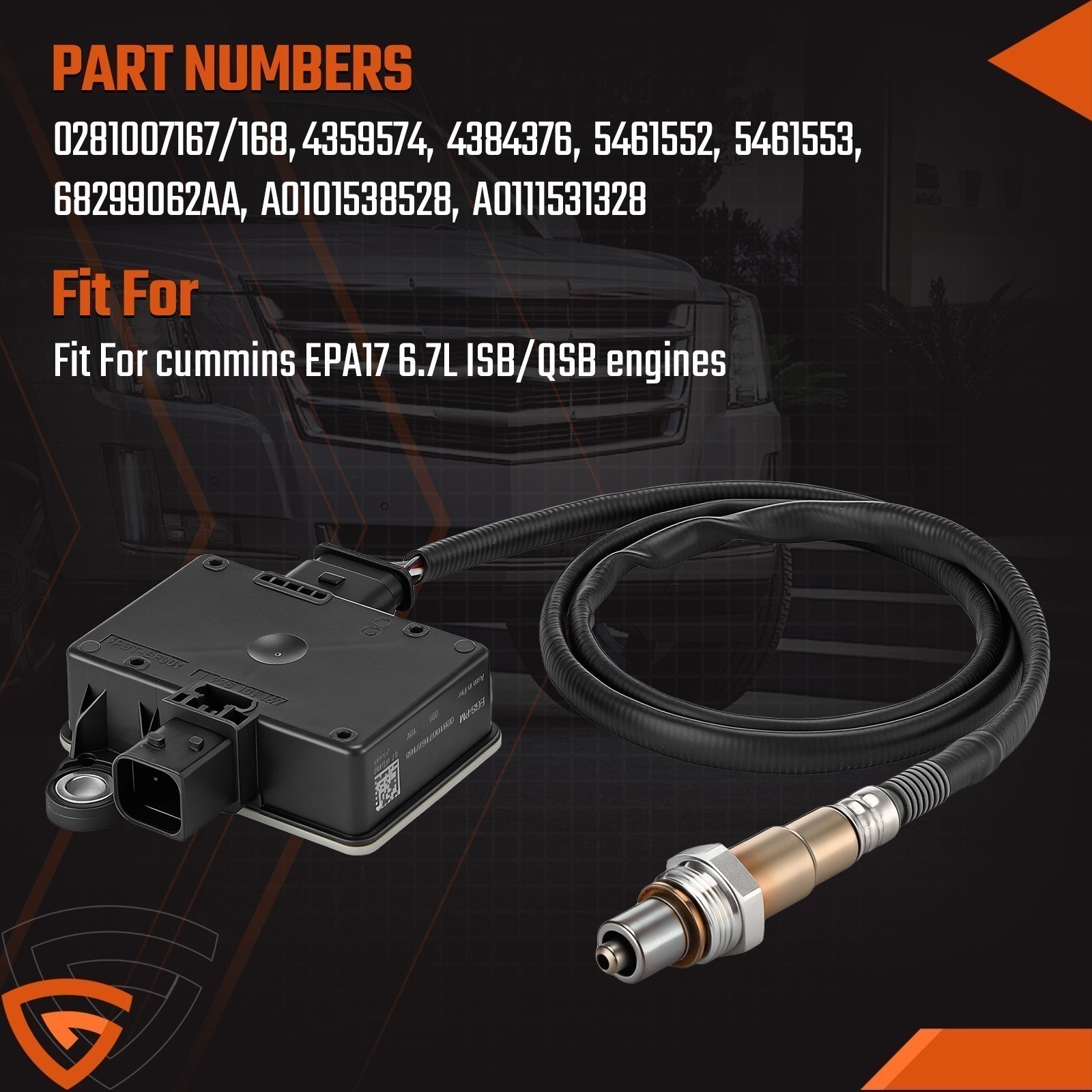 Direct Replacement Sensor Diesel Exhaust Particulate for Cummins PACCAR