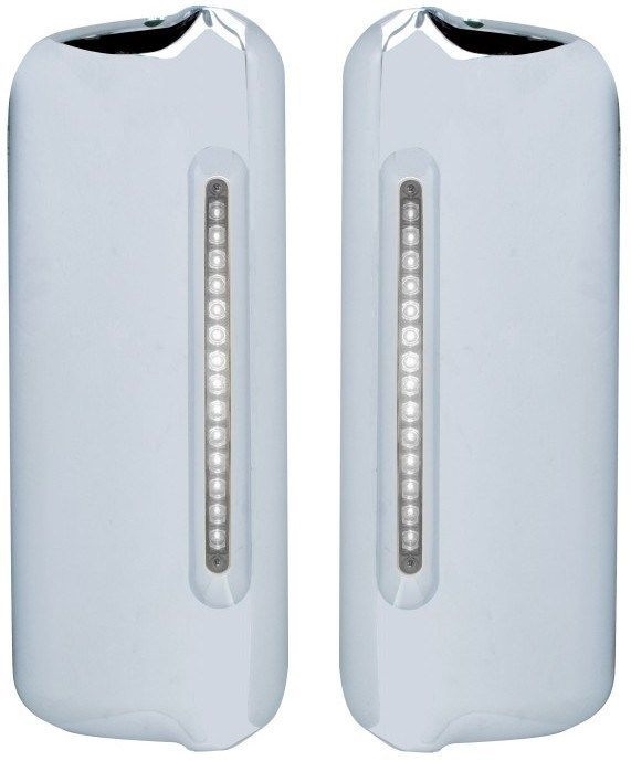 Freightliner Century 05+ Chrome Mirror Covers W/ LED Light Driver + Passenger