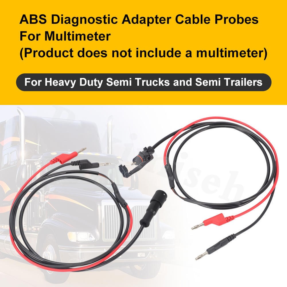 ABS Diagnostic Multimeter Cable Adapter for Heavy Duty Semi Trucks Trailers USA