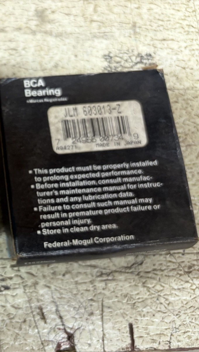 BCA JLM603013Z LOT OF 1 RACE THESE ARE NOT THE CURRENT MADE IN CHINA BEARINGS