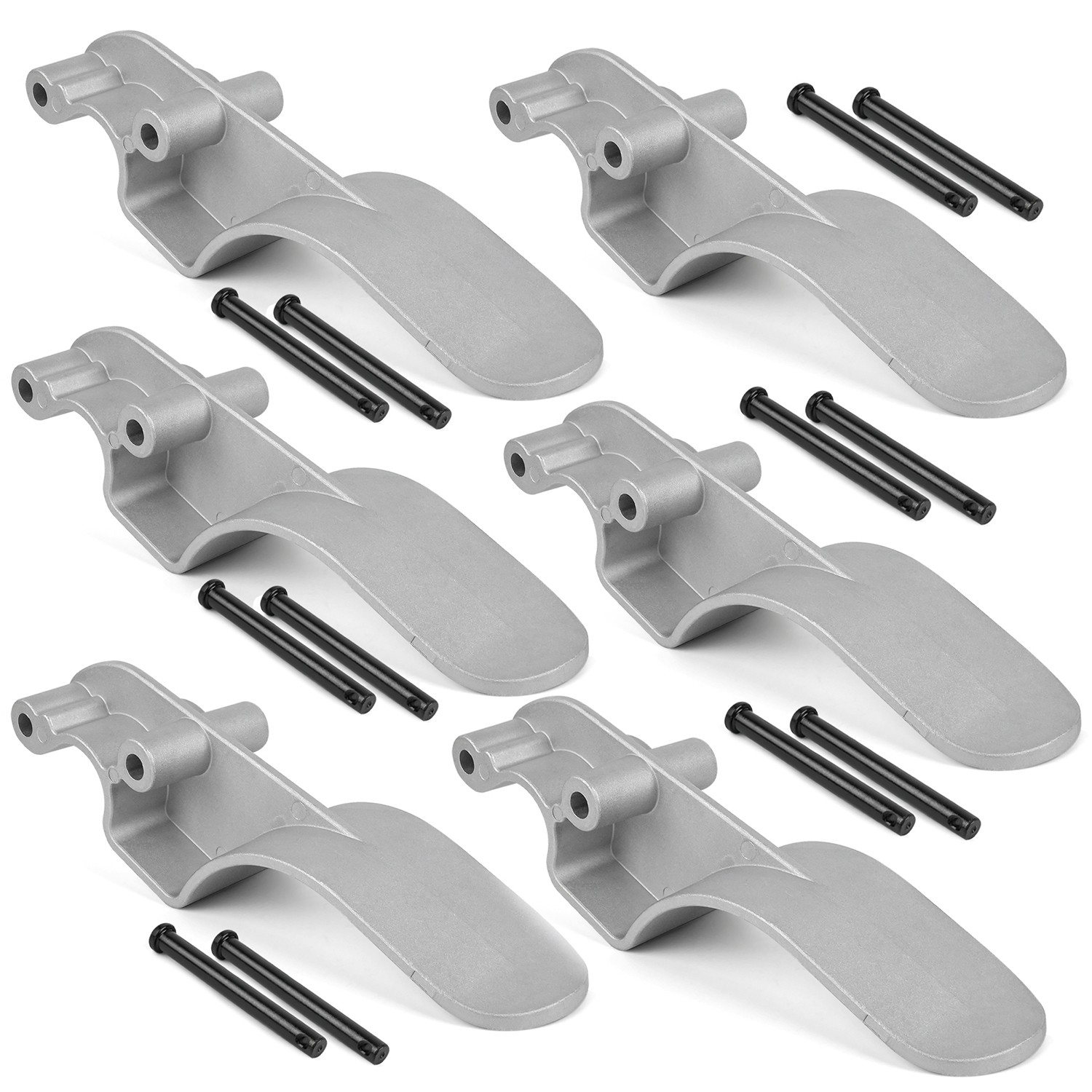 Easy-Off Aluminum (Cast) Tarp Stop w/Clevis Pins -6 Tarp Stops – 12 Pins 1705775