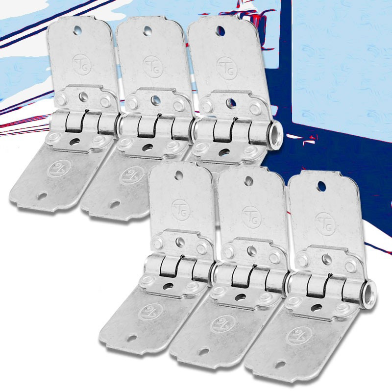 6X Mild Steel Todco Roll Up End 2″ Width Hinge For Freight Trailer Roll-Up Door