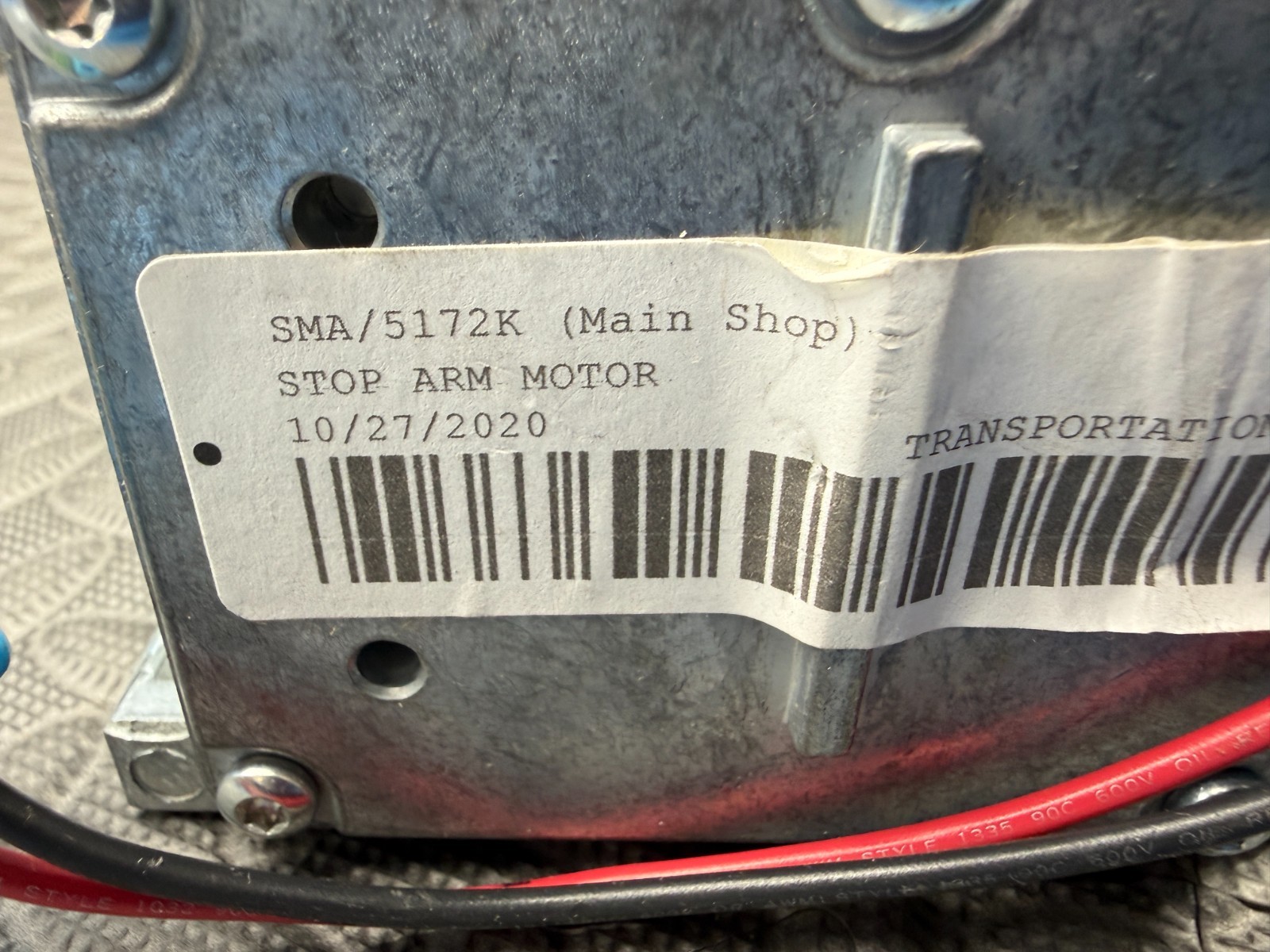 SMA 5172K SMI 7-Series Electric Stop & Crossing Arm Motor with Pigtail Plug
