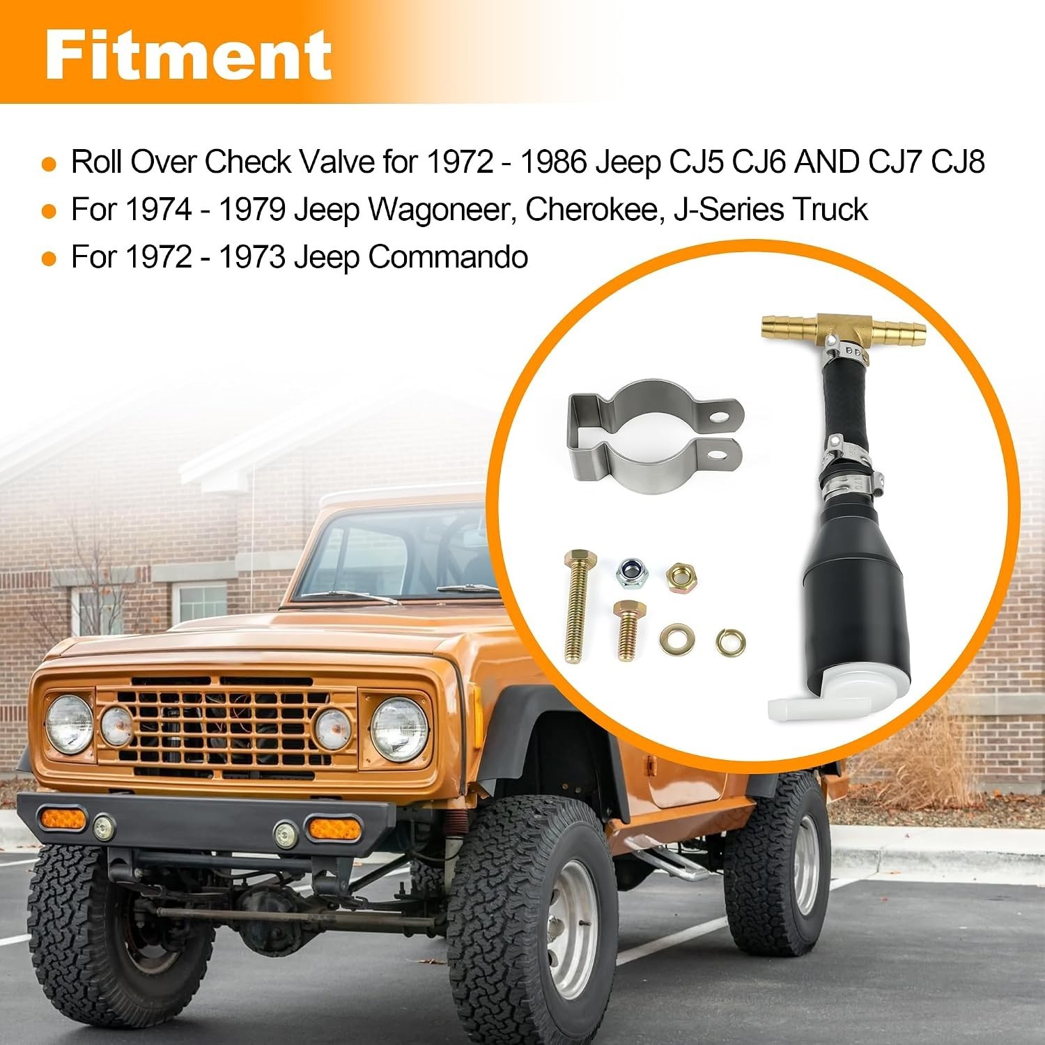 Check Valve Assembly For Jeep CJ5 CJ6 CJ7 CJ8 1972-86 Metal