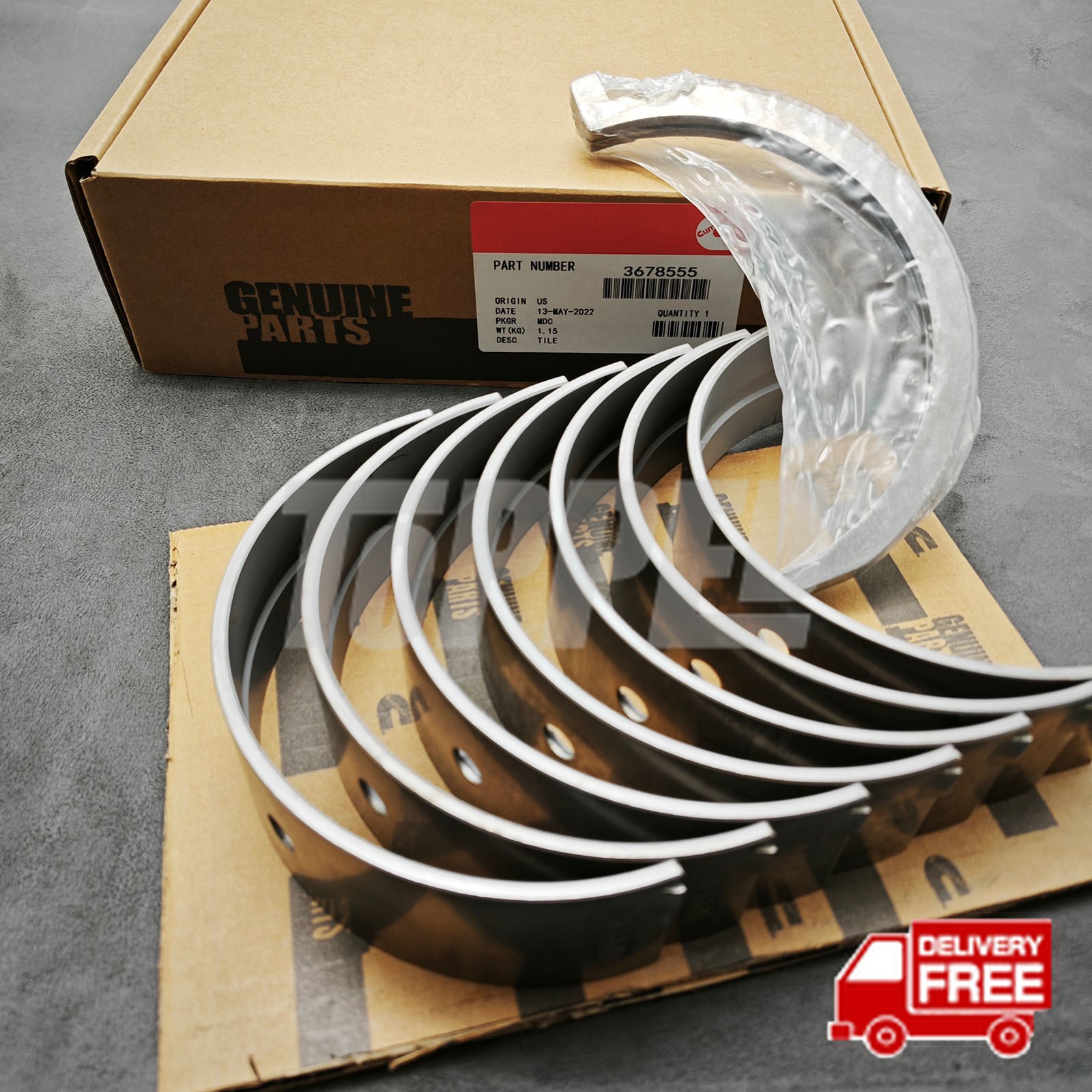 Brand new Standard Main Bearing Kit 3800298 for Cummins ISX. PAI 5406110 171980