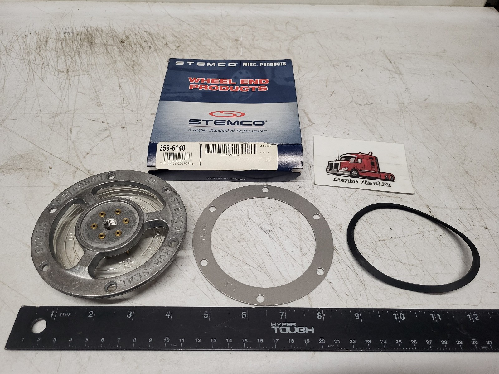 NOS – Die Cast Aluminum Hub Cap PSI Window Kit Stemco # 359-6140 Ref. # 3596140