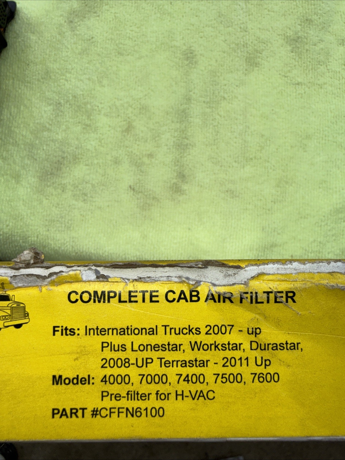 FRESH FILTER FOR NAVISTAR PDC FILTER ASSY CAB FRESH A/C CFFN6100