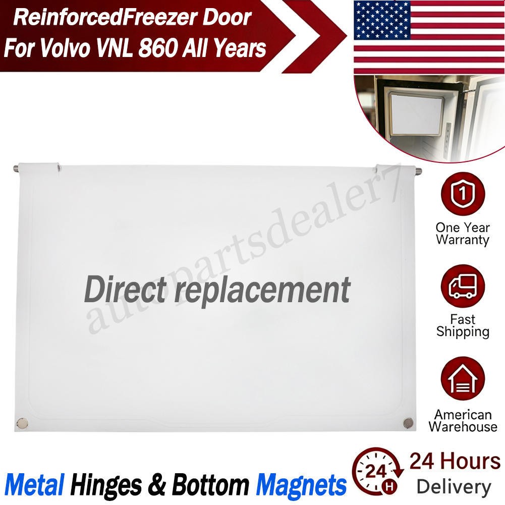 For Volvo 860 Reinforced Replacement Freezer Door, Metal Hinges & Bottom Magnets