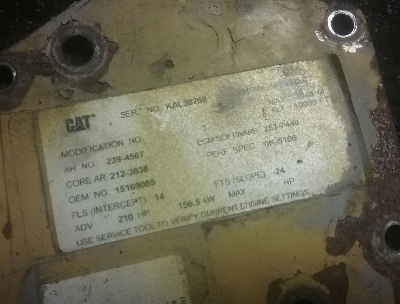 CATERPILLAR C7 FRONT ENGINE COVER 7C1445 – 7C-1445