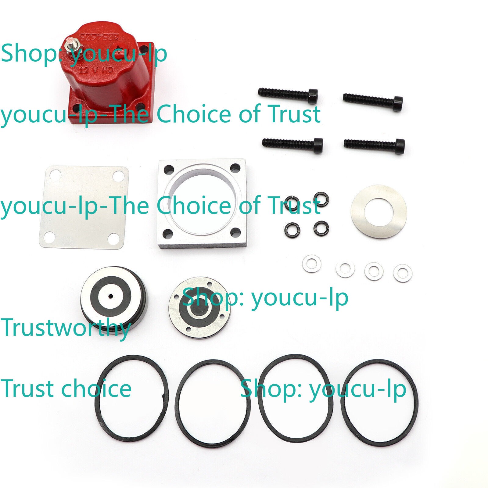 Fits for Cummins N14 Fuel Shutoff Valve Set 180204 209940 3054608 Solenoid New