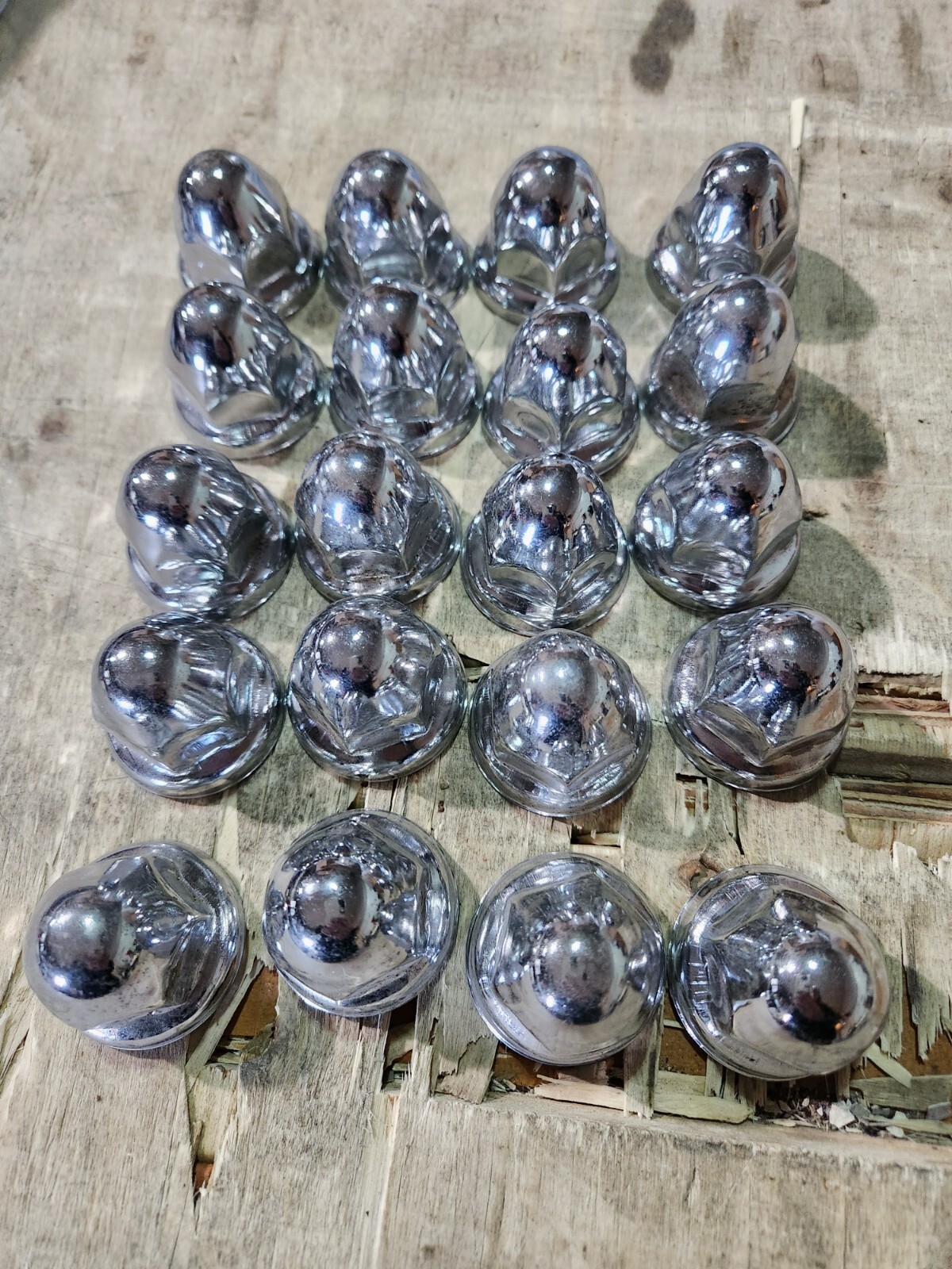 Qty 20**** American Chrome 17508 Flange Lug Nut Covers 1” Chrome
