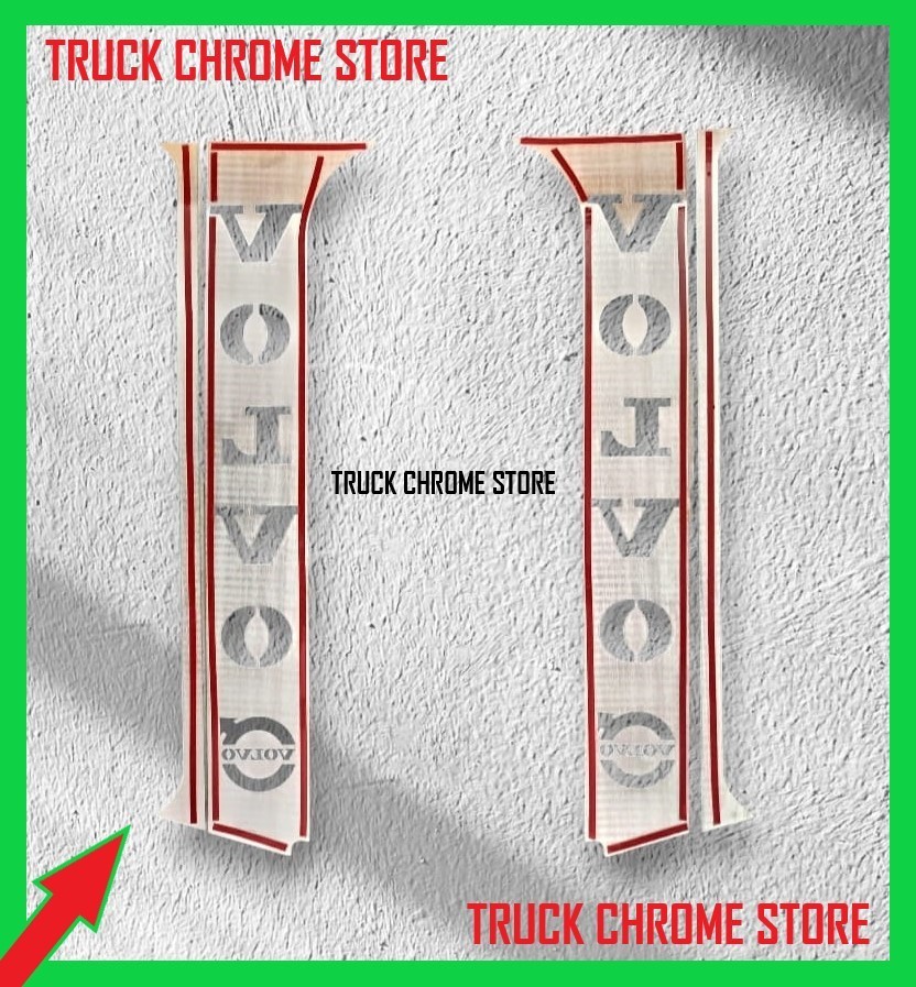 Volvo FH4 2015 Chrome Door Pillar Super Polished Stainless Steel 4 Pieces.