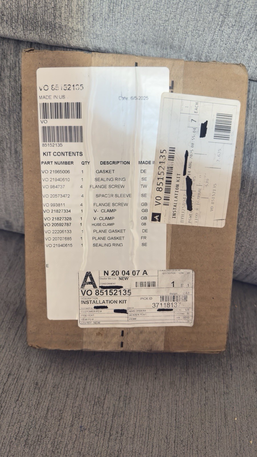 Genuine Mack & Volvo Compound Turbo Reseal Kit PN: 85152135 For D13/MP8 Engines
