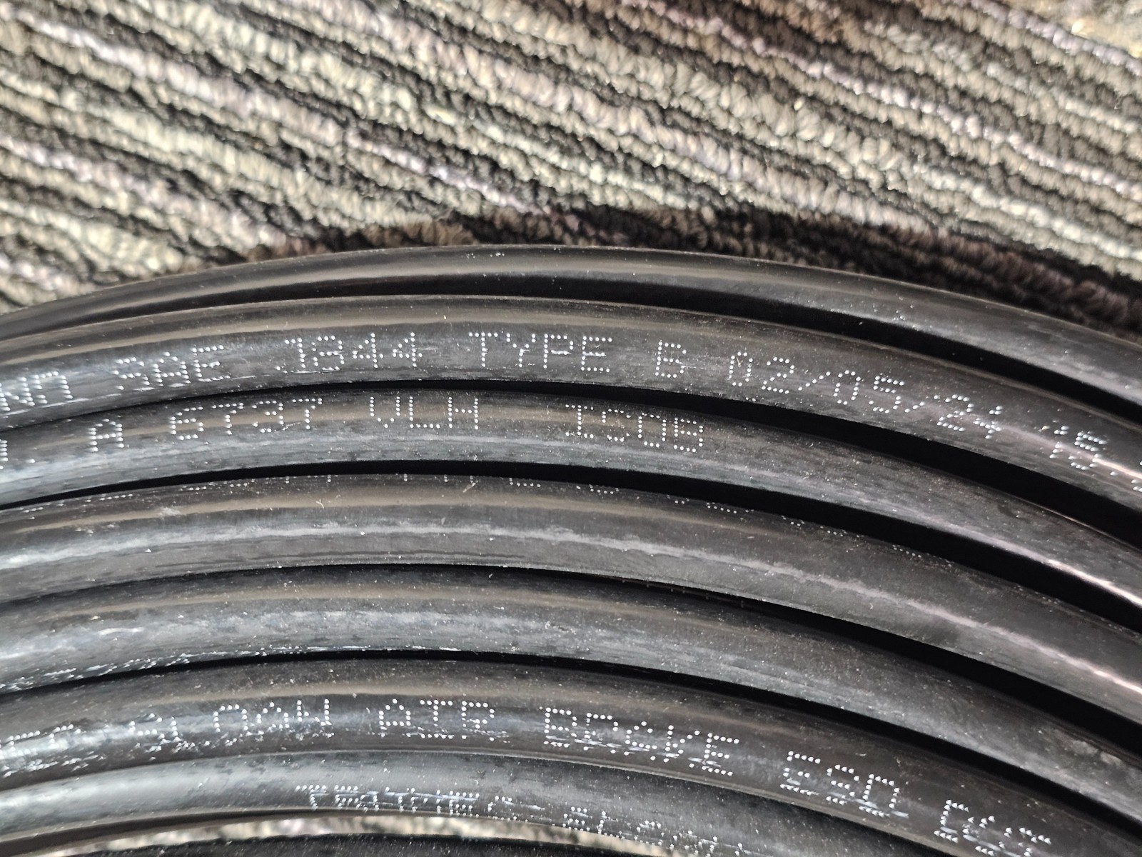 50FT Tramec Sloan Air Brake Hose 3/8″ Fixed 3/0″ OD Black
