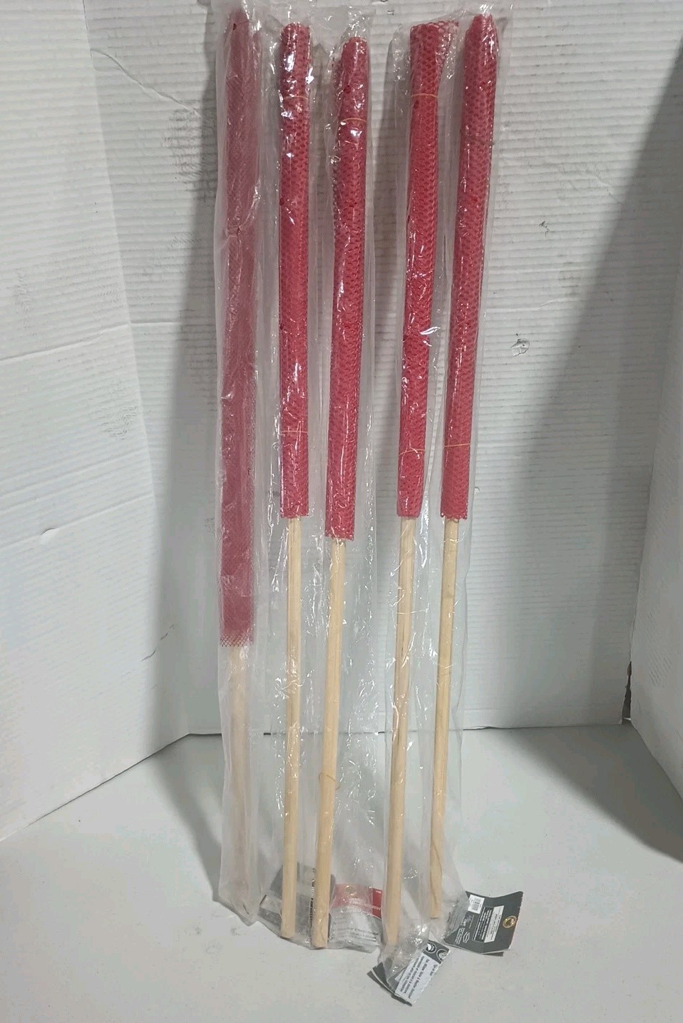 Lot Of 5 Roadpro 1818S Safety Flag Danger/Warning Flags Red Nylon Mesh