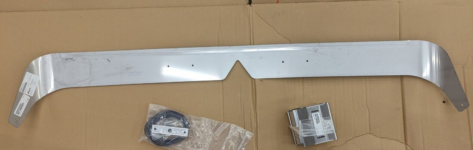 4268157C1 International Stainless Bug Deflector Hood Mounted HX520 Trucks 59 In.