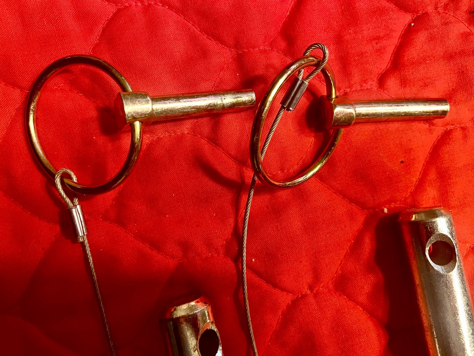 Roadmaster Inc 910029 Two Large Base Pins Cable And Linch Pin-Brand New w/o Box