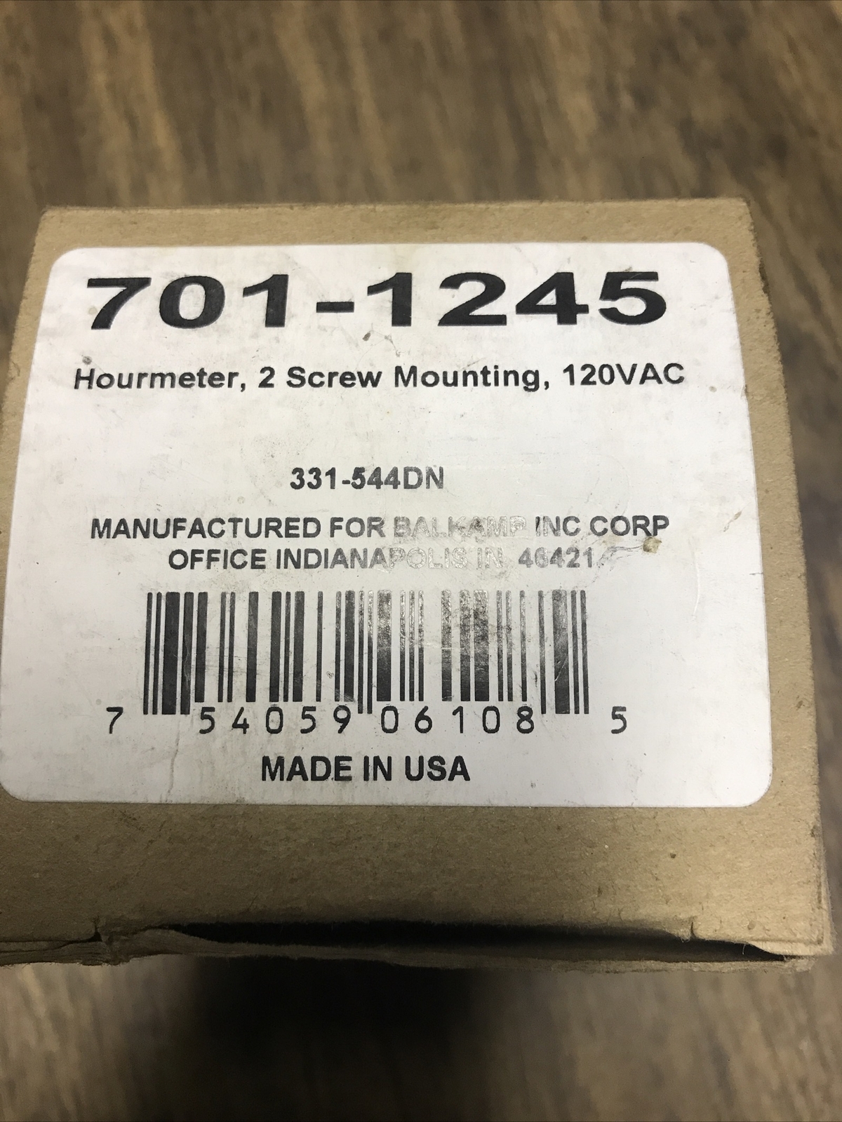 Hourmeter 120VAC 701-1245