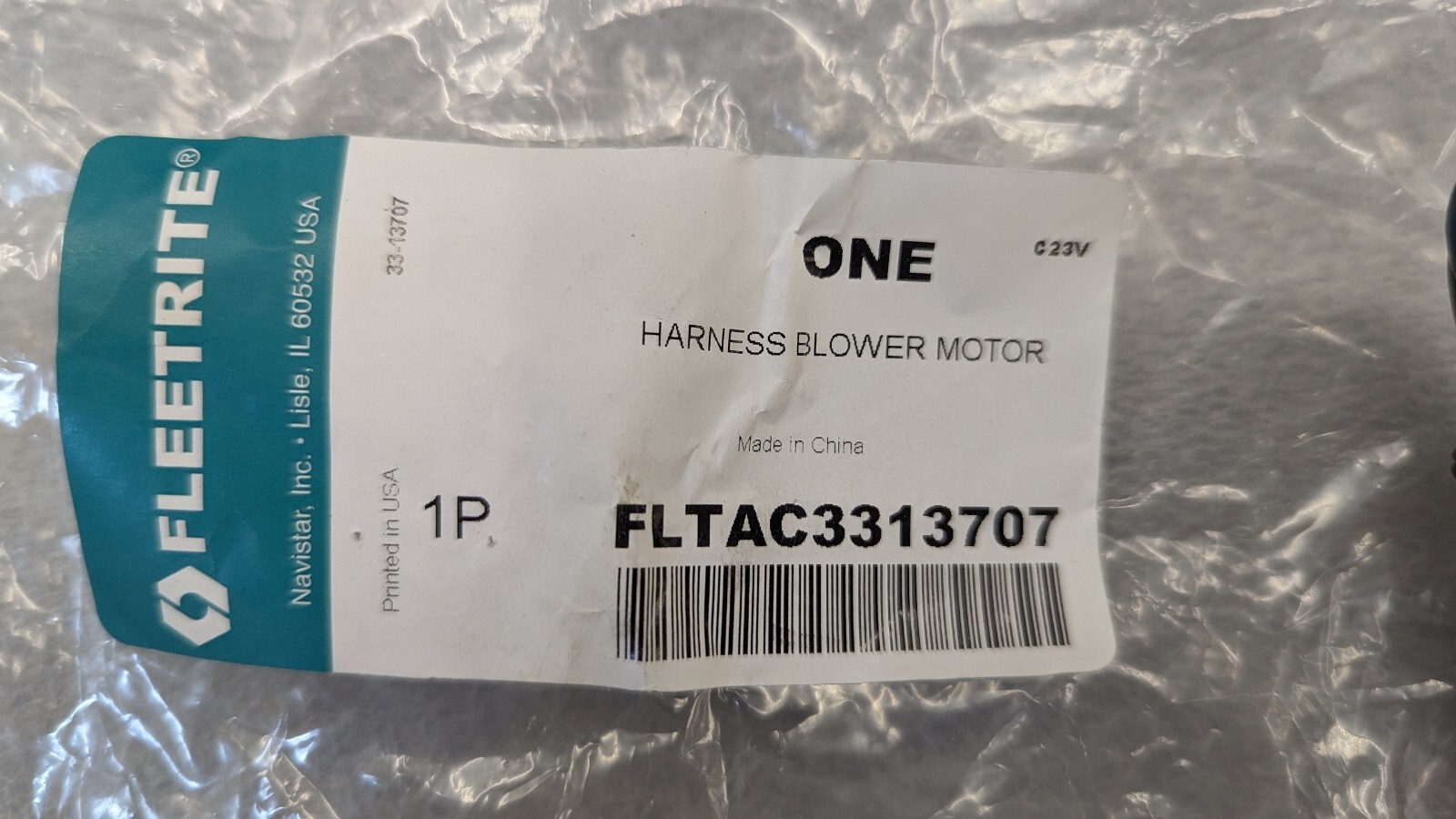 FLTAC3313707 International Fleetrite Harness Blower Motor Connection Adapter