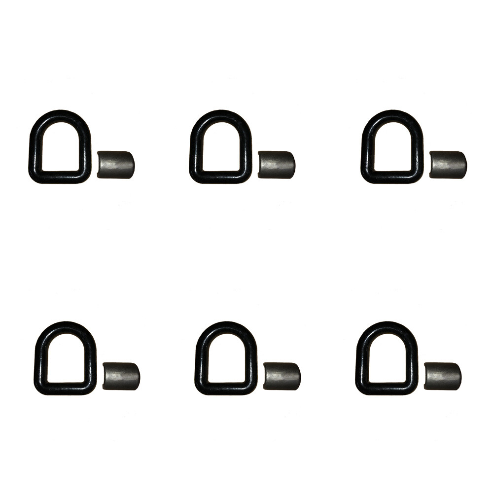 (6) 1″ D Ring w/ Weld On Clip for Trailers RVs Campers Trucks Tow-Trucks