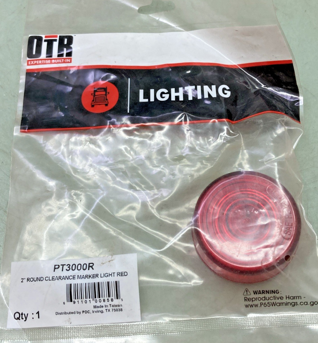 New Genuine OTR PT3000R Round Clearance Marker Light Red 2″