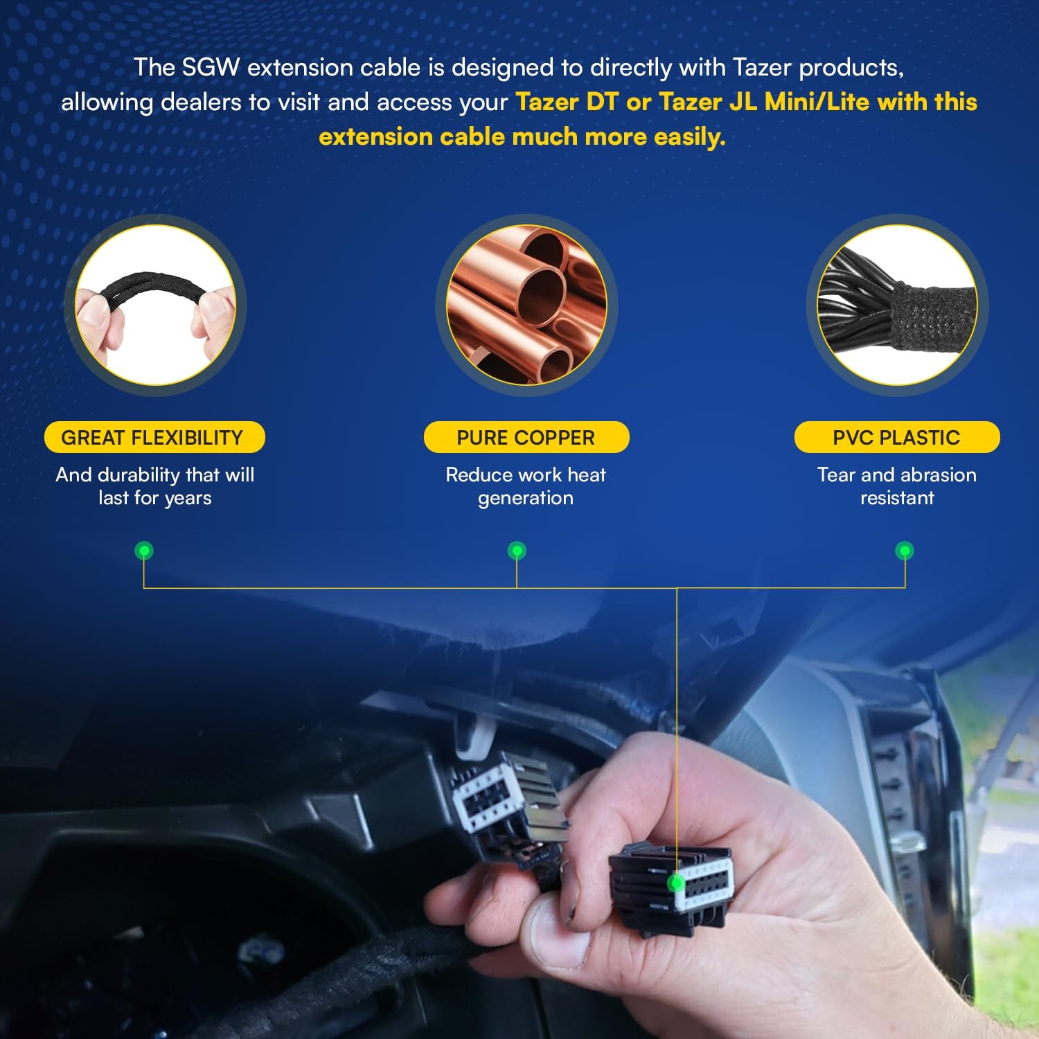 Automotive SGW Bypass Module Extention Cable for Jeep Wrangler Gladiator Ram