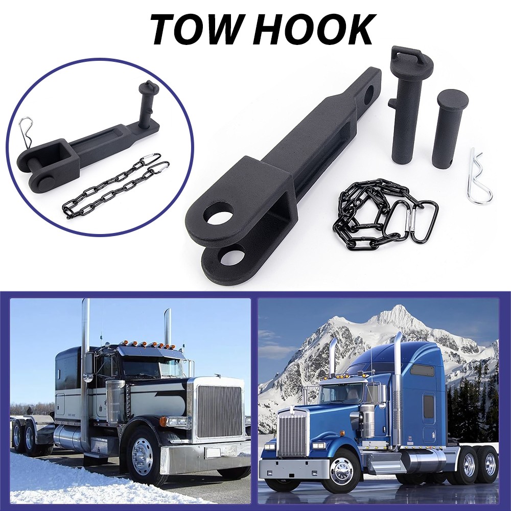 1 Set Tow Hook Fit Kenworth Peterbilt With Pull Pins/Frame Pins A20-6014