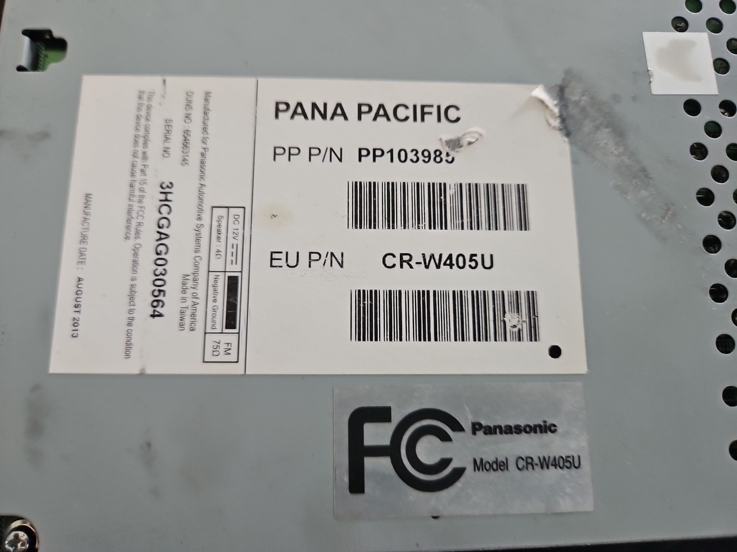Pana Pacific PP103985 Weatherband AM/FM Radio – USED – OEM – FAST SHIPPING